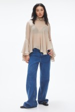 Oversized Flounced Blouse