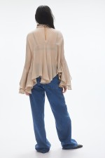 Oversized Flounced Blouse