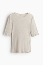 Fine-knit T-shirt