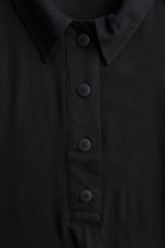 Sheer Crepe Polo Shirt